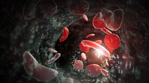 Mediterranean anaemia and blood cells